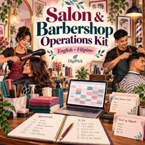 Salon and Barbershop Operations Kit — English + Filipino - original DigiPick digital product cover