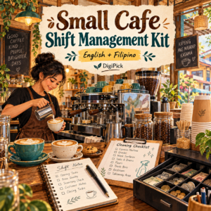 Small Cafe Shift Management Kit — English + Filipino - original DigiPick digital product cover