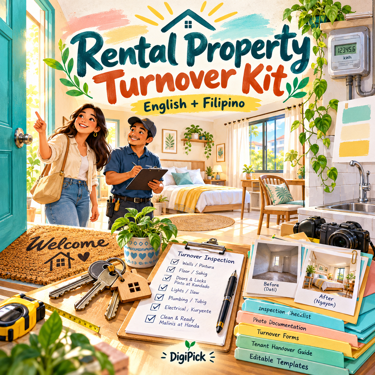 Rental Property Turnover Kit — English + Filipino - original DigiPick digital product cover