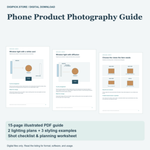 Phone Product Photography Guide - original DigiPick digital product cover
